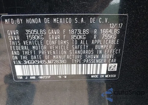 2018 Honda Fit Sport из США, поврежденный, VIN 3HGGK5H65JM728380